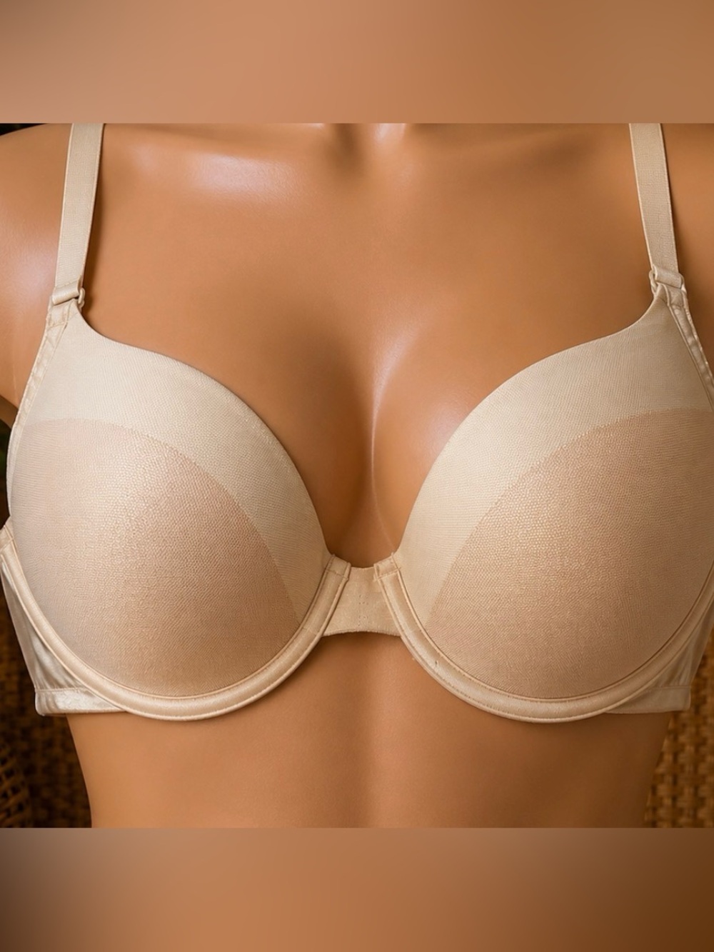 Wacoal Push-Up Bra 34D Nude Beige Underwire T-Shirt Bra NWOT
